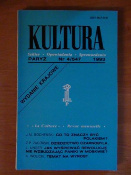 Kultura Szkice-opowiadania-sprawozdania nr 4/547 (1993)