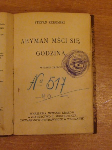 Aryman mści się. Godzina,1923