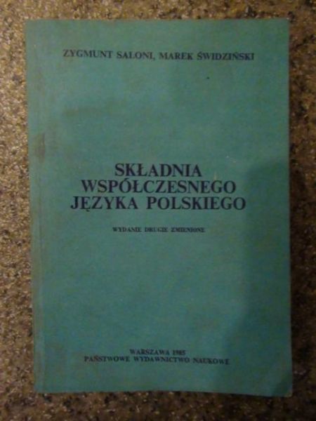 Saloni Zygmunt,   - Składnia współczesnego języka polskiego