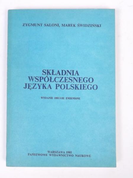 Saloni Zygmunt,   - Składnia współczesnego języka polskiego