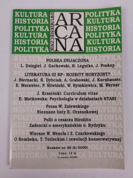 Dwumiesięcznik Arcana nr 36 (6/2000)