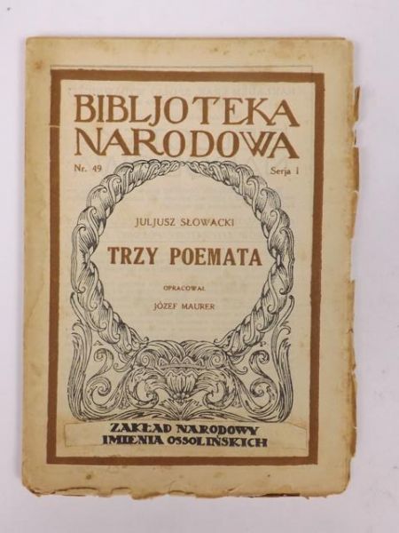 Trzy poemata, 1925 r., BN