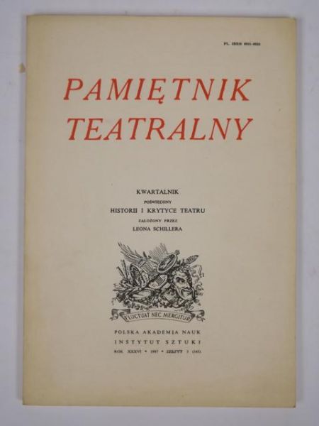 Pamiętnik teatralny, Zeszyt 3 (143)