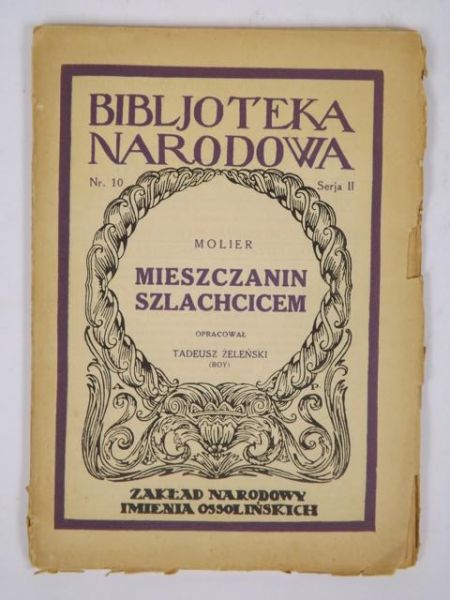 Mieszczanin szlachcicem, 1923 r.