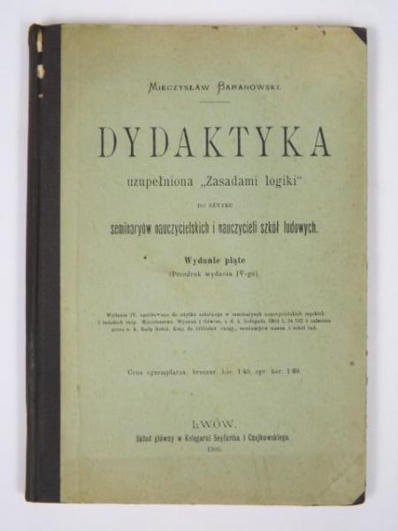 Dydaktyka uzupełniona zasadami logiki, 1905 r.