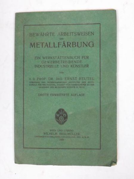 Bewahrte Arbeitsweisen der Metallfarbung, 1939 r.