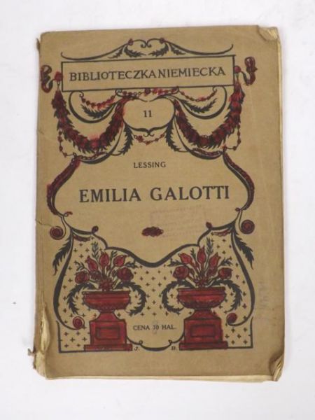 Lessing - Emilia Galotti, Biblioteczka Niemiecka 1912 r.