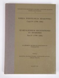 Księga wiertelnicza krakowska, cześć IV (1598-1606)