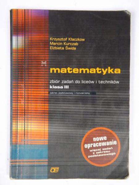 Matematyka Klasa 3 zbiór zadań