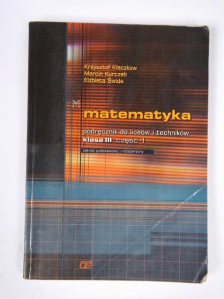 Matematyka Klasa 3 część 1 podręcznik