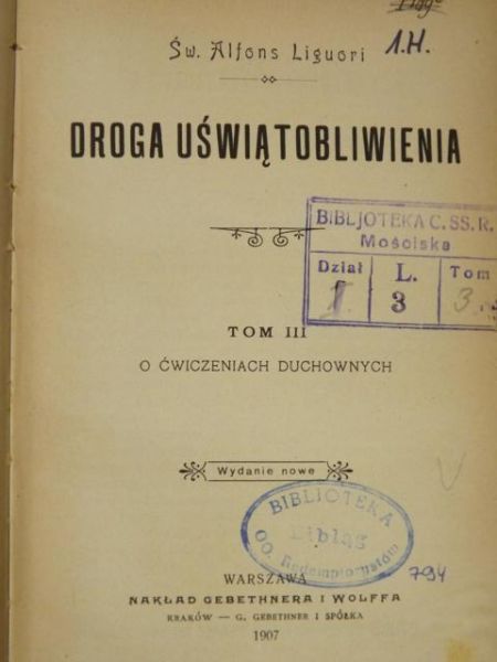 Droga uświątobliwienia Tom III, 1907 r.