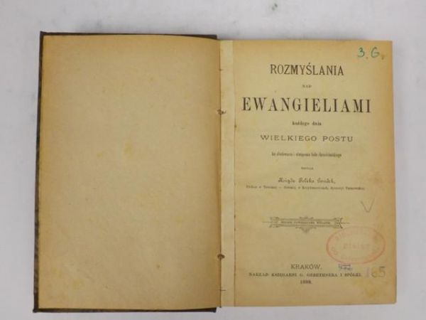Rozmyślania nad Ewangeliami każdego dnia Wielkiego Postu, 1888 r.