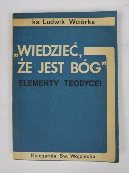 Wiedzieć, że jest Bóg. Elementy teodycei