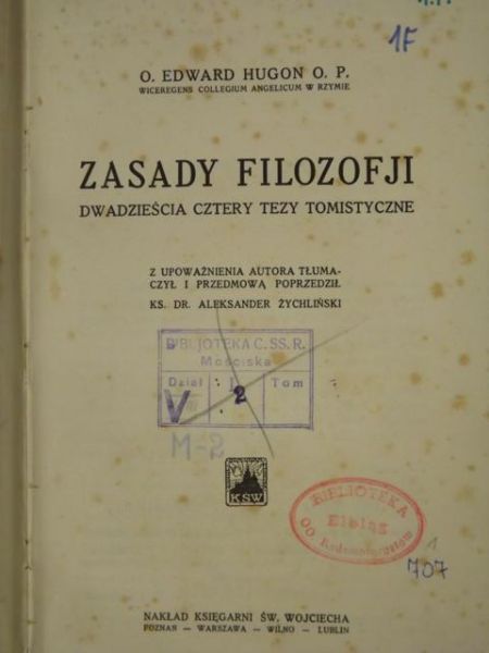 Zasady Filozofji, 1925 r.