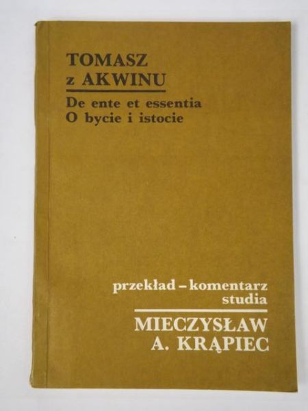 Tomas   - De ente et essentia / O bycie i istocie