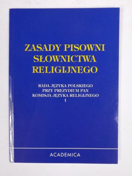 Zasady pisowni słownictwa religijnego