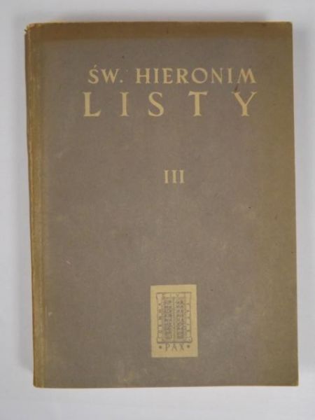 (opr.) - Św. Hieronim. Listy, T. III