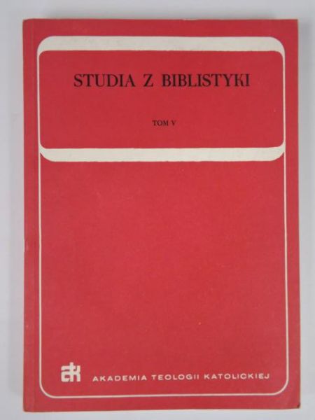 Studia z Biblistyki, T. V