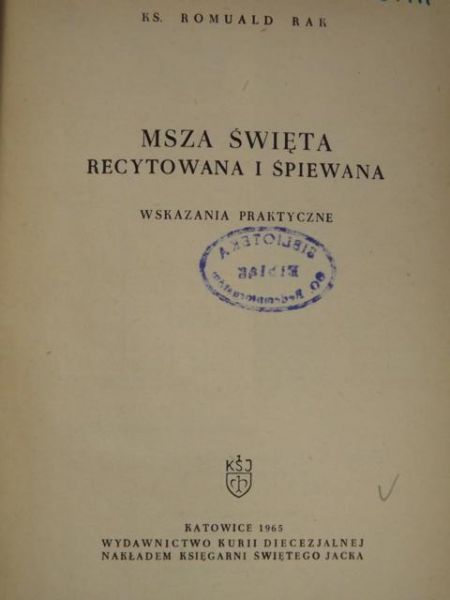 Msza Święta recytowana i śpiewana