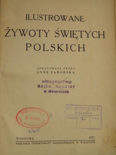 Ilustrowane żywoty świętych polskich, 1937 r.