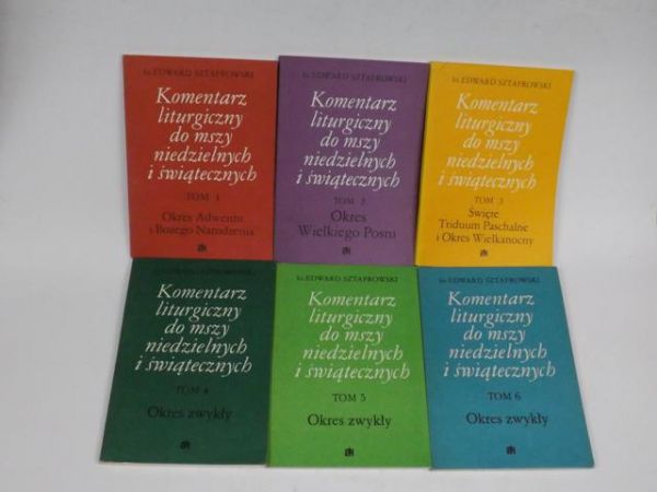 Komentarz liturgiczny do mszy niedzielnych i świątecznych - 6 tomów.