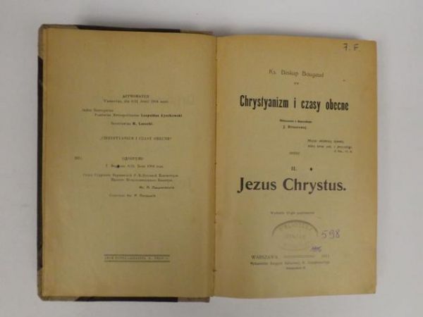 Biskup Bougaud  - Chrystyanizm i czasy obecne, Tom II, 1911 r.