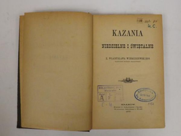 Kazania niedzielne i świętalne, 1879 r.