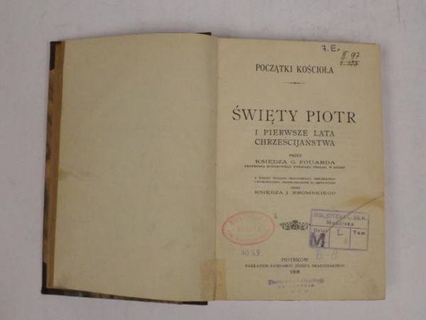 Święty Piotr i pierwsze lata chrześcijaństwa, 1908 r.