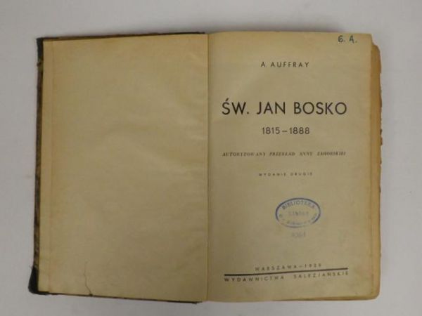 A. Auffray - Św. Jan Bosko 1815-1888, 1939 r.