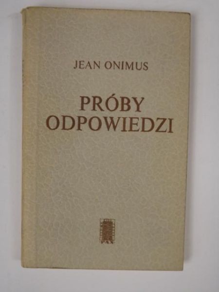 Próby odpowiedzi