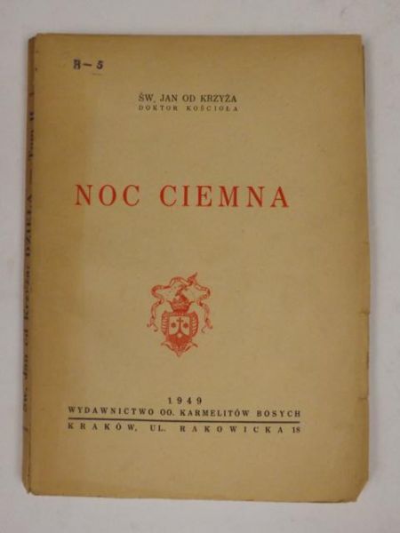 Święty Jan od Krzyża - Noc ciemna, 1949 r.