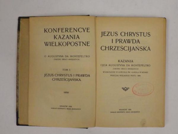 Konferencye i kazania wielkopostne Tom I, 1909 r.
