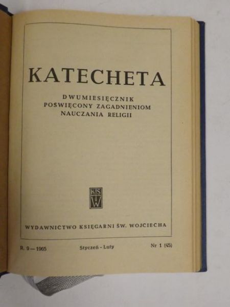 Katecheta. Dwumiesięcznik poświęcony zagadnieniom nauczania religii nr 1 /1965