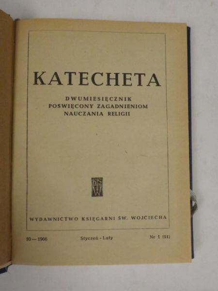 Katecheta. Dwumiesięcznik poświęcony zagadnieniom nauczania religii, styczeń-luty, nr 1 (39), r. 8 - 1964