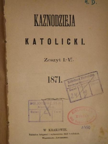 Kaznodzieja katolicki, Zeszyt IIV, 1871 r.