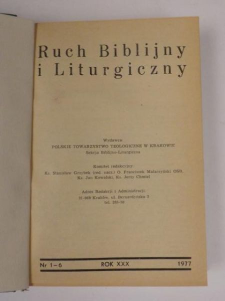Ruch Biblijny i Liturgiczny 1977 nr 1-6