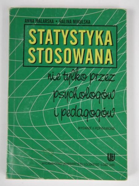 Malarska Anna,   - Statystyka stosowana