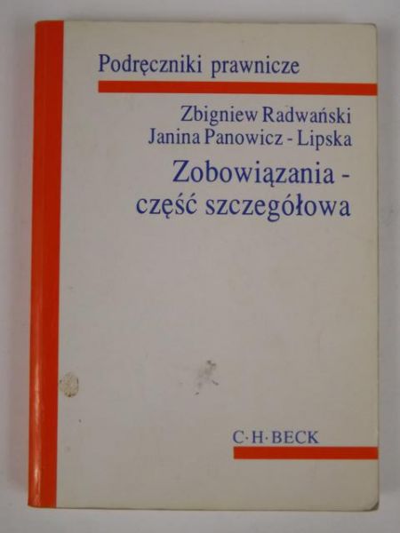 Radwański Z.,   - Zobowiązania - część szczegółowa