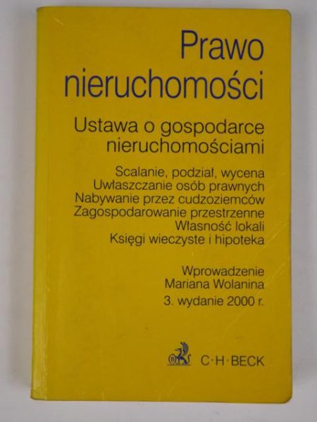 Prawo nieruchomości. Ustawa o gospodarce nieruchomościami.