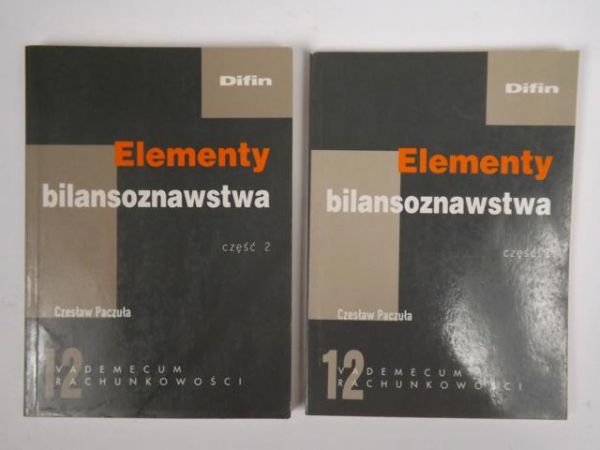 Paczuła Czesław - Elementy bilansoznawstwa cz.1-2