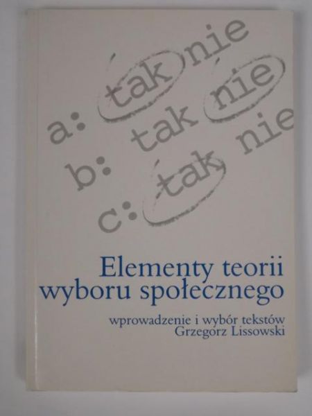 Elementy teorii wyboru społecznego