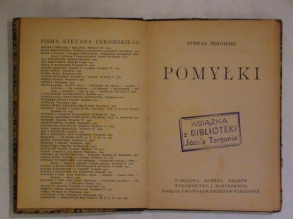 Pomyłki wyd. 1923 r.