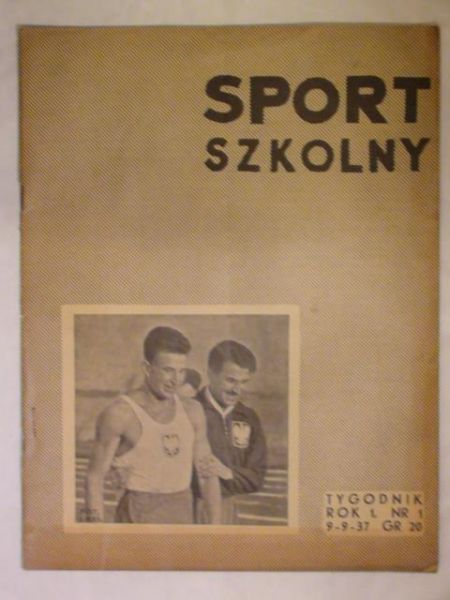 Sport szkolny, tygodnik  wyd. 1937 r.