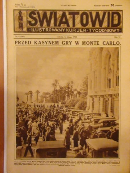Tygodnik Ilustrowany Światowid nr.6 1928 r.