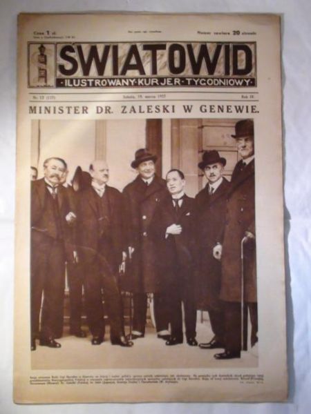 Tygodnik Ilustrowany Światowid Nr. 1 1927 r.
