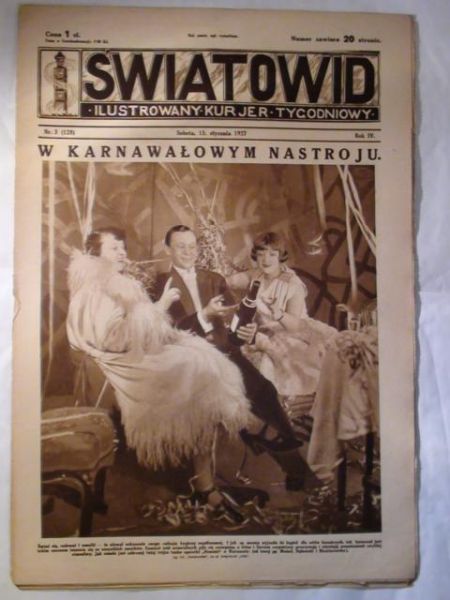 Tygodnik Ilustrowany Światowid Nr 3 1927 r.