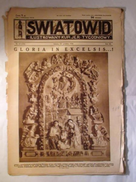 Tygodnik Ilustrowany Światowid Nr 52 1926 r.