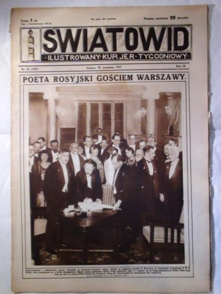 Tygodnik Ilustrowany Światowid Nr 18 1927 r.