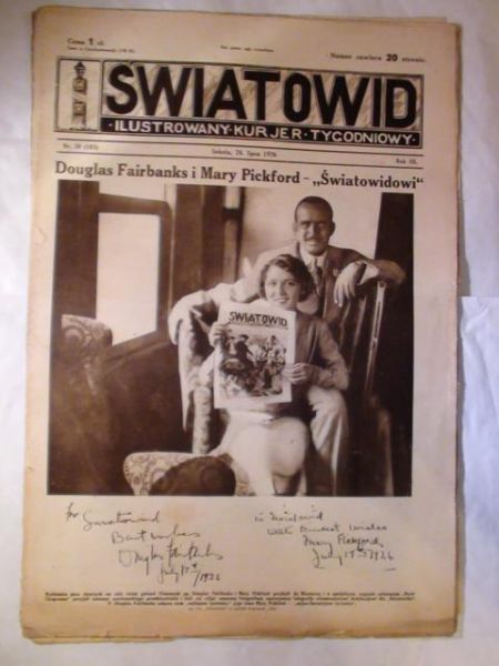 Tygodnik Ilustrowany Światowid Nr 30 1926 r.