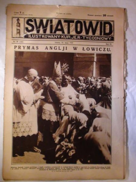 Tygodnik Ilustrowany Światowid Nr 20 1927 r.